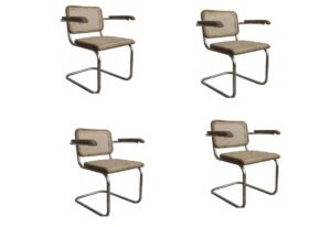 Set Silla Cesca x4 roble con apoyabrazos