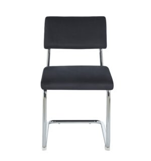 Set x2 Silla Cesca Tapizada Pana Negra