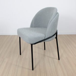 Set x2 Sillon Burgues Tela Boucle Gris