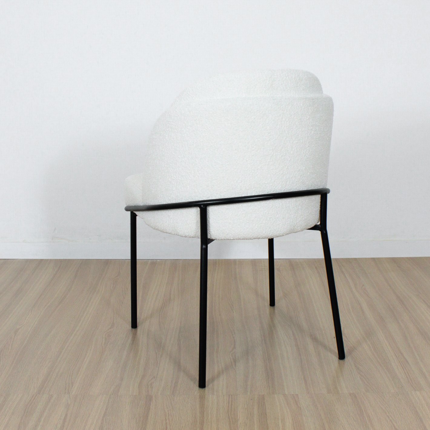 Set x2 Sillon Burgues Tela Boucle Off White - Imagen 5