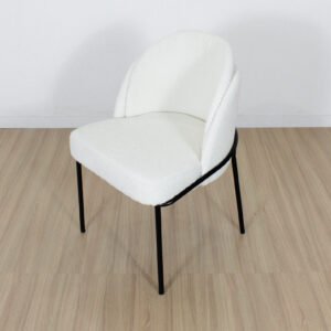 Set x2 Sillon Burgues Tela Boucle Off White