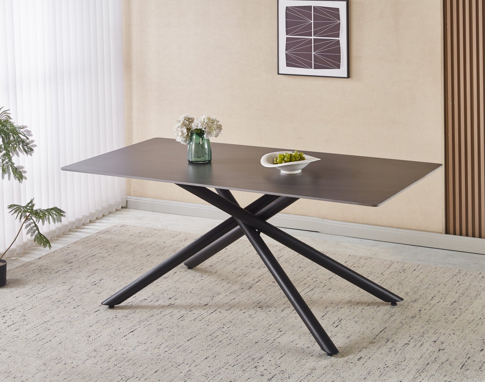 Mesa Tierra Rectangular 180 Cm Neolith Negra - Imagen 2