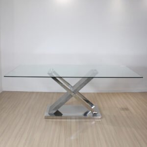 Mesa Delta Rectangular De Vidrio 200cm