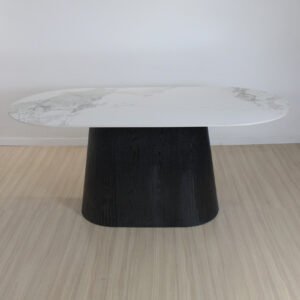 Mesa Monaco Ovalada Negra Neolith 180cm