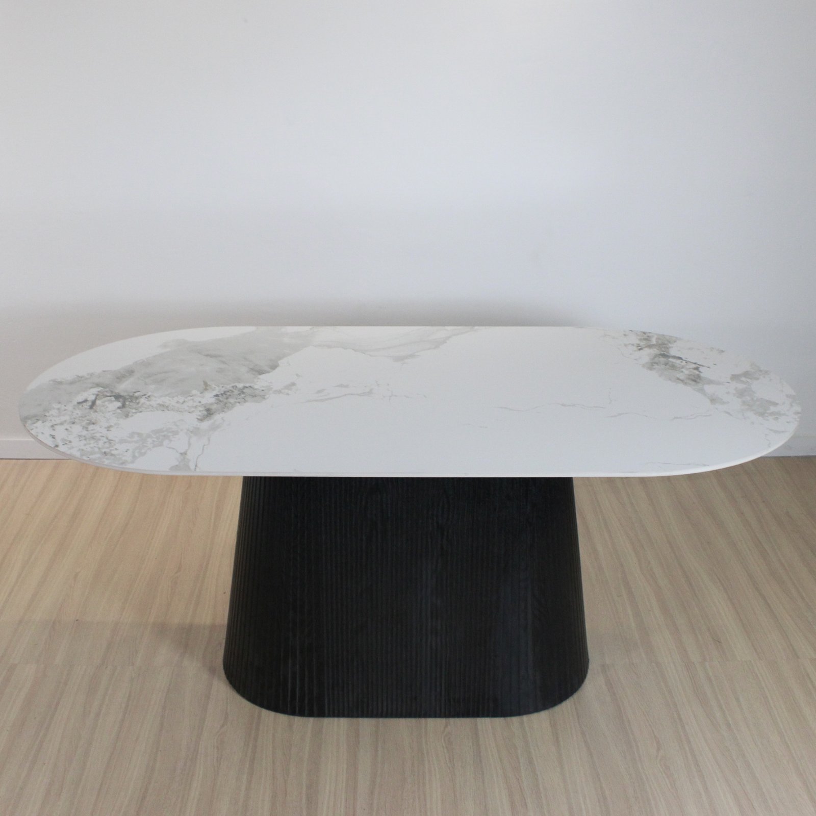 Mesa Grecia Ovalada Negra Neolith 180cm - Imagen 5