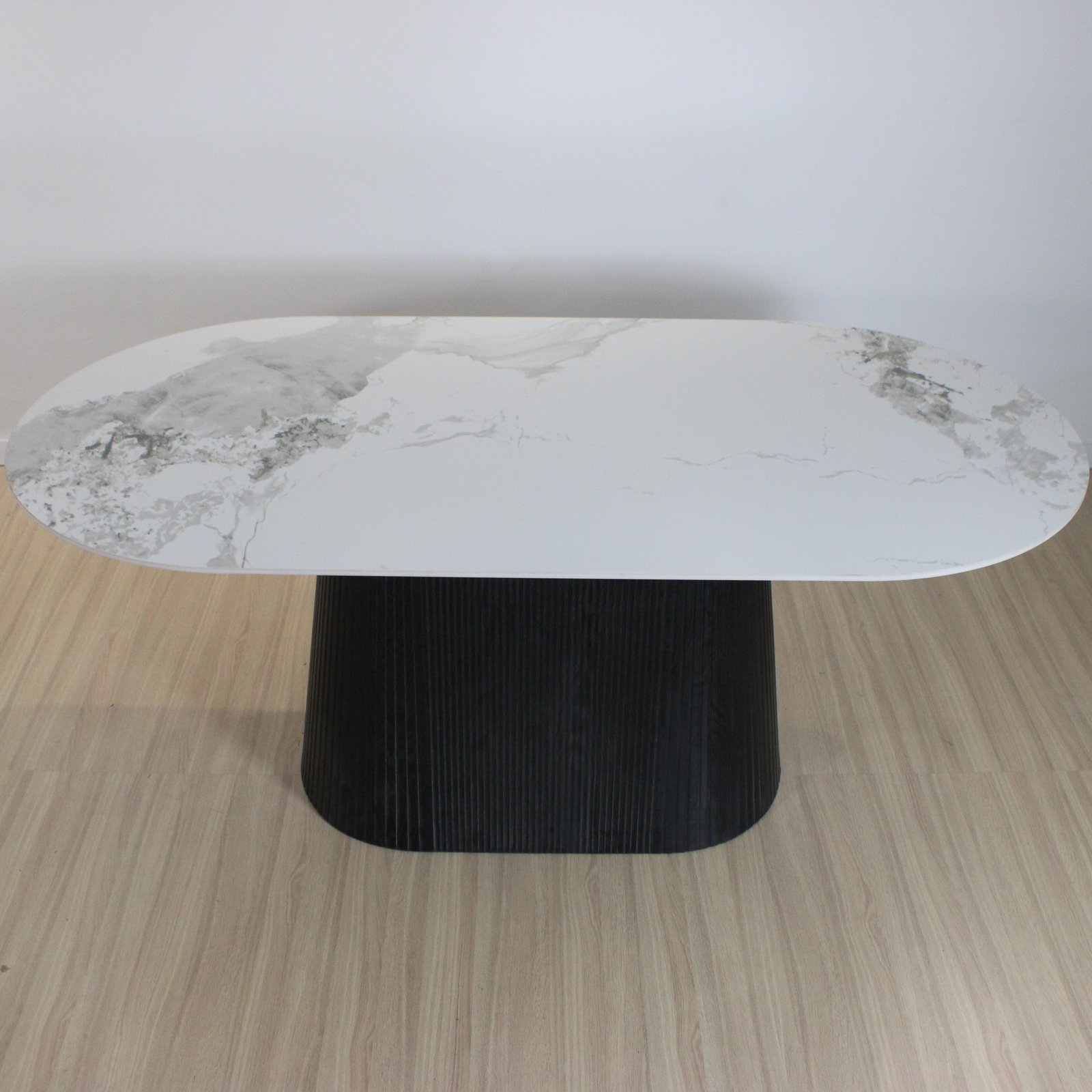 Mesa Grecia Ovalada Negra Neolith 180cm - Imagen 4