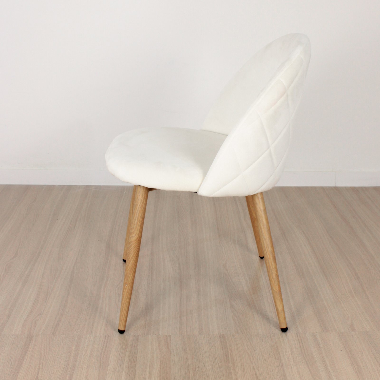 Set x4 Silla Marco Tapizada Pana Natural - Imagen 2