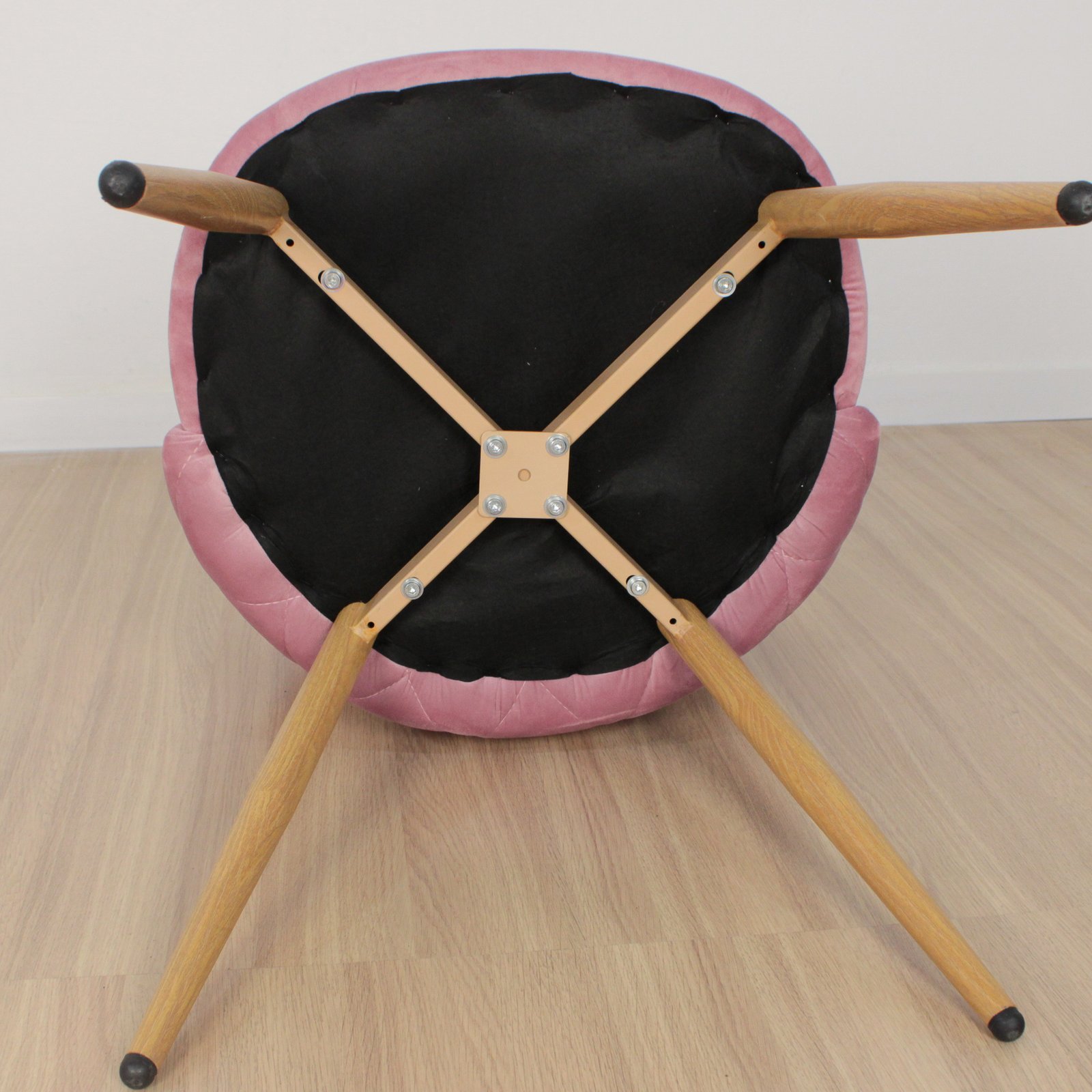 Set x4 Silla Marco Tapizada Rosa - Imagen 6