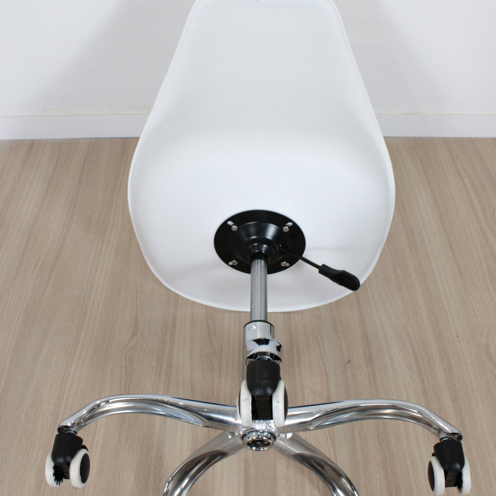 Silla Giratoria Regulable Blanca - Imagen 6