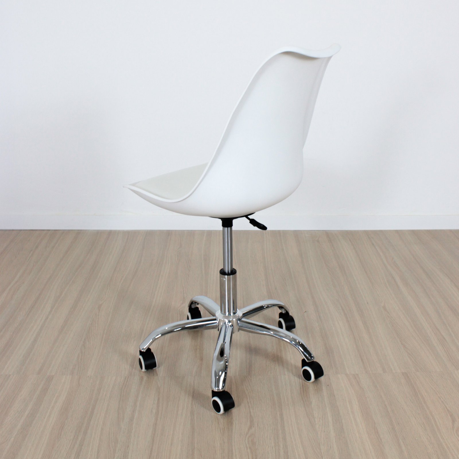 Silla Giratoria Regulable Blanca - Imagen 4