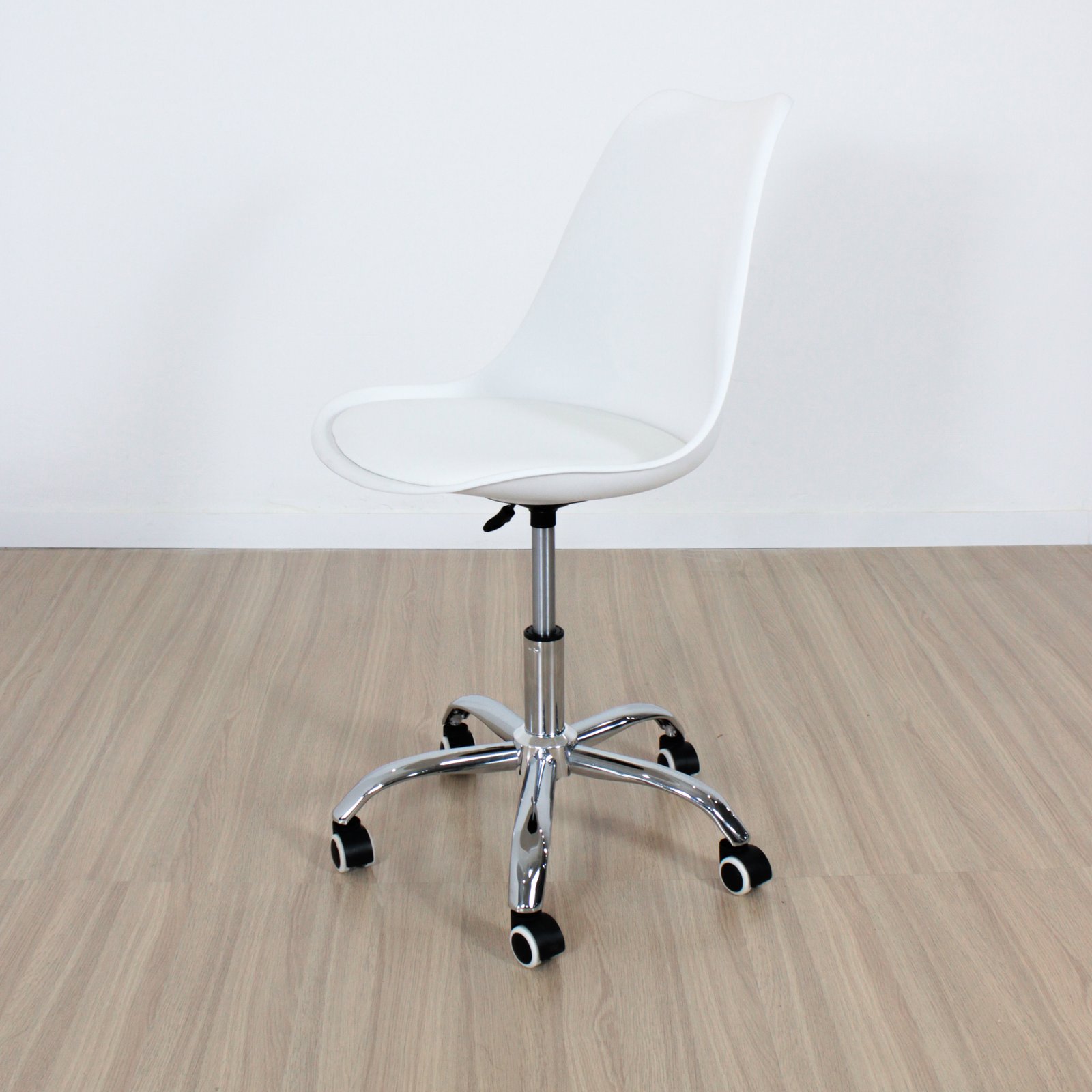 Silla Giratoria Regulable Blanca - Imagen 5