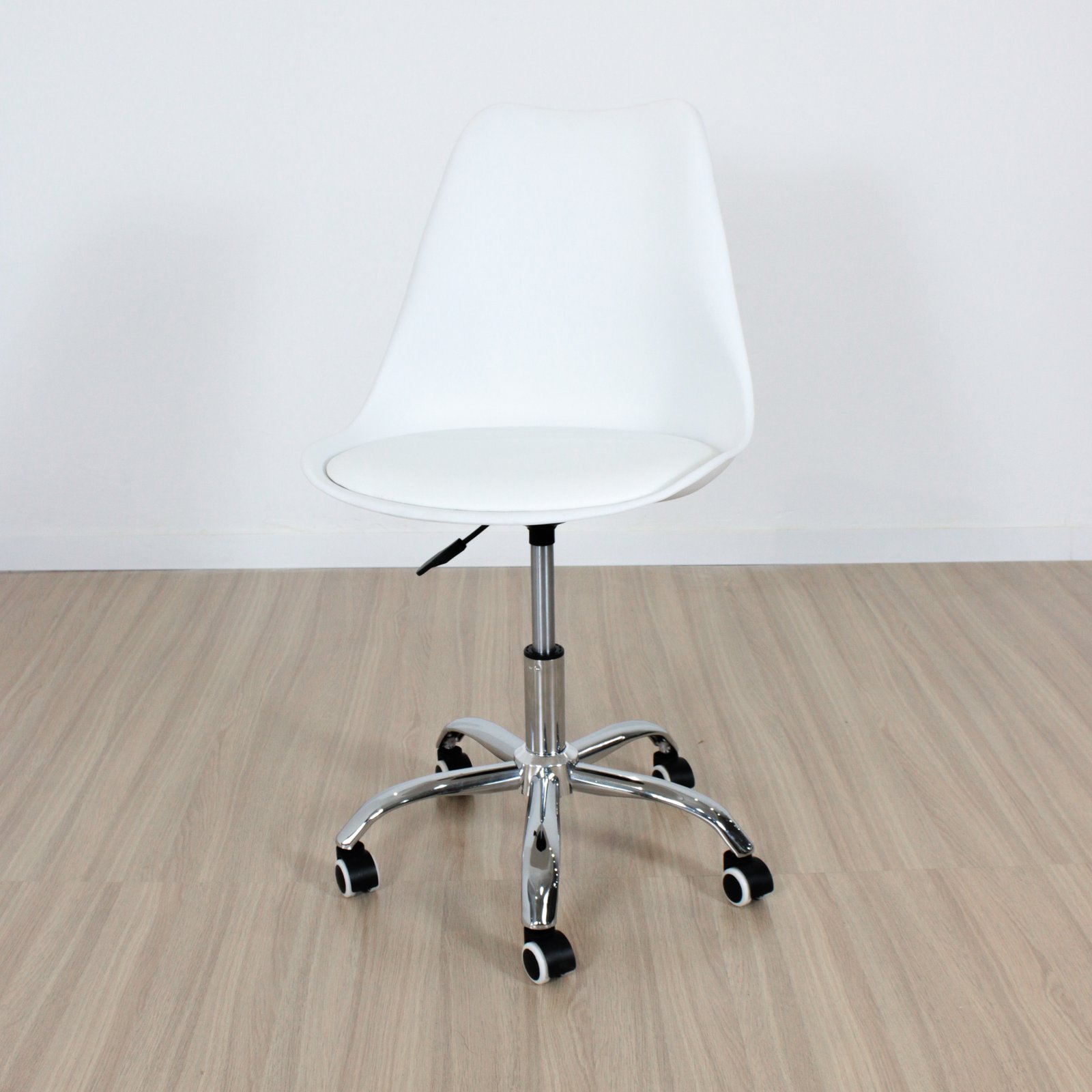 Silla Giratoria Regulable Blanca - Imagen 2