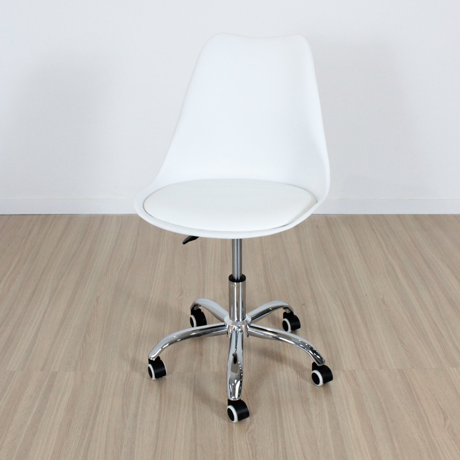 Silla Giratoria Regulable Blanca