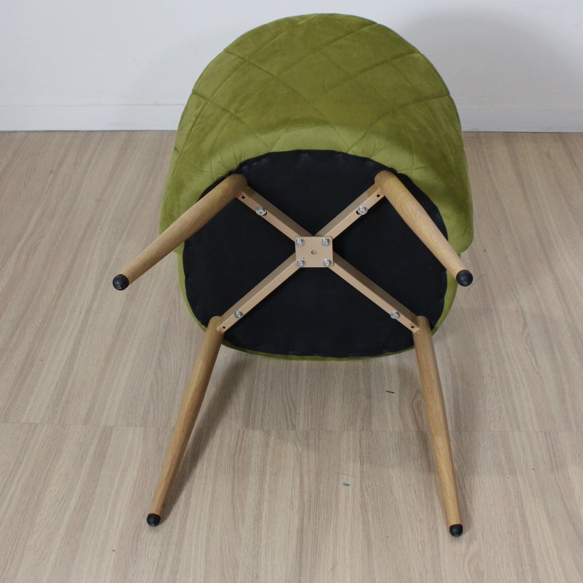 Set x4 Silla Marco Tapizada Oliva - Imagen 5