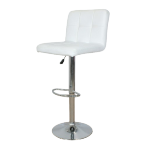 Set x2 Banqueta Atenea Regulable Ecocuero Blanca