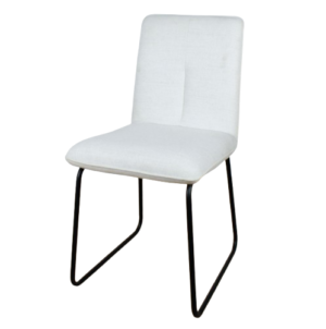 Set x4 Silla Tin Chenille Off White