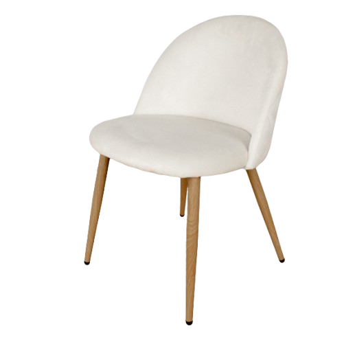 Set x4 Silla Marco Tapizada Pana Natural